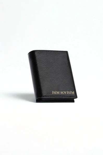 İsim Baskılı Hakiki Deri Cüzdan Fermuarlı 11 Kart Bölmeli Dik Model ürün görseli