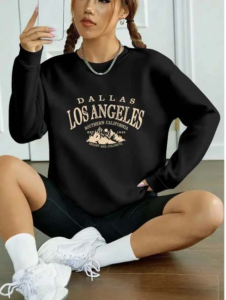 Kadın Uzun Kollu Bisiklet Yaka Viskon Iki Iplik Bluz ürün görseli 1