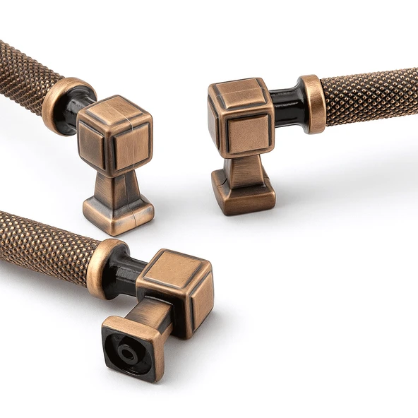 Talas Tırtıklı Soft Antik 192 mm Metal Kulp Kapak Kulpu Dayanıklı Kulpları Mobilya Çekmece Dolap - Resim 5