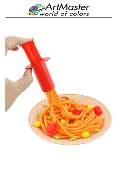 Renkli Oyun Hamuru Enjektör Seti 4 lü 1 Paket 4 Çeşit Enjektör Oyun Hamuru Kalıbı Okul Öncesi Kreş Etkinlik Aktivite - 4