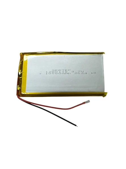 1260110 3.7V 10.000mAh Li-Polymer Pil Devreli/1.5A