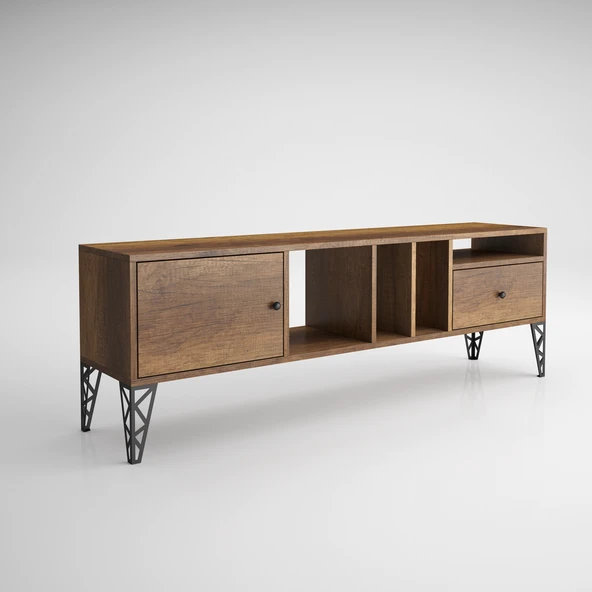 Hunerika Boldie 2 kapaklı tv ünitesi-Barok-Minifiks Bağlantılı - 5