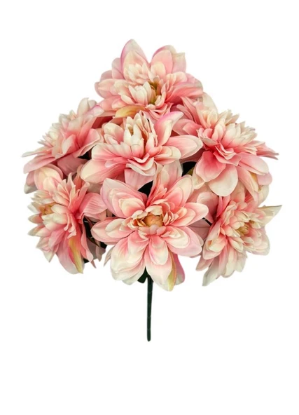 Yapay Çiçek Pembe Açık 7li Yıldız Çiçeği Demeti 40*30cm - Resim 3