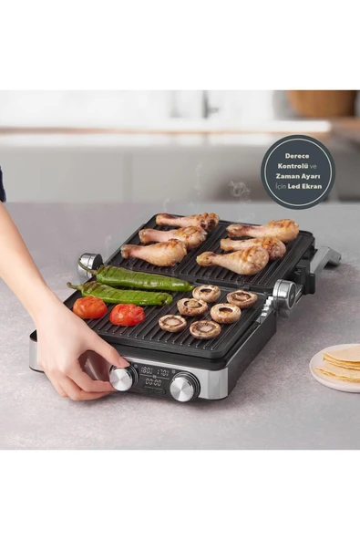 HOMEND GRILLIANT 1340H INOX TOST MAKİNESİ - Resim 6