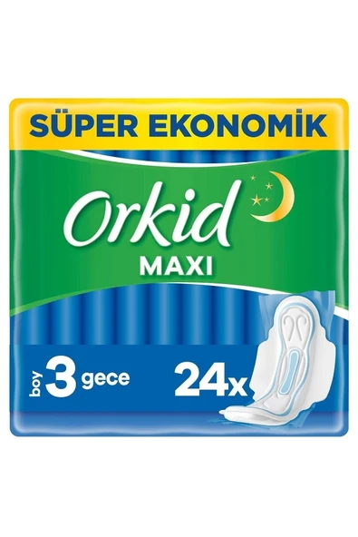 Maxi Hijyenik Ped Gece Süper Ekonomik Paket 24lü