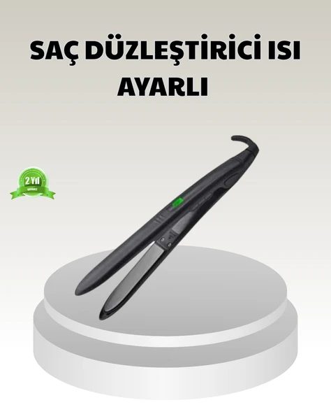 Dijital Ekranlı Isı Ayarlı Saç Düzleştirici –  Titanyum Plaka, Seyahat Dostu Tasarım