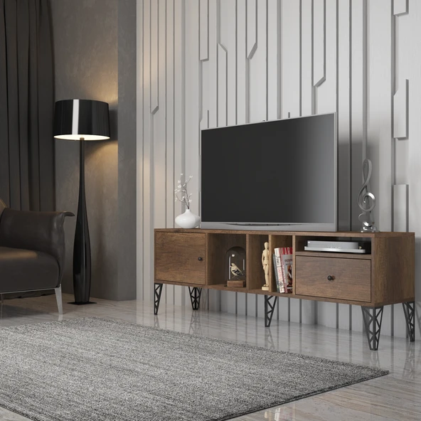 Hunerika Boldie 2 kapaklı tv ünitesi-Barok-Minifiks Bağlantılı