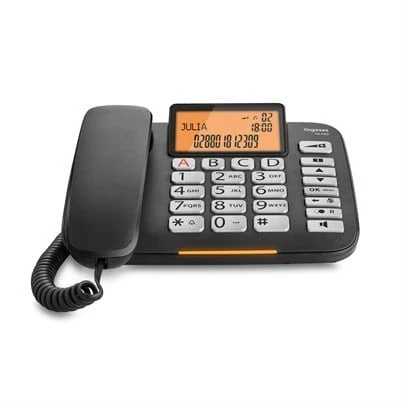 Gigaset DL580 Caller ID Handsfree Kablolu Siyah Masaüstü Telefon ürün görseli