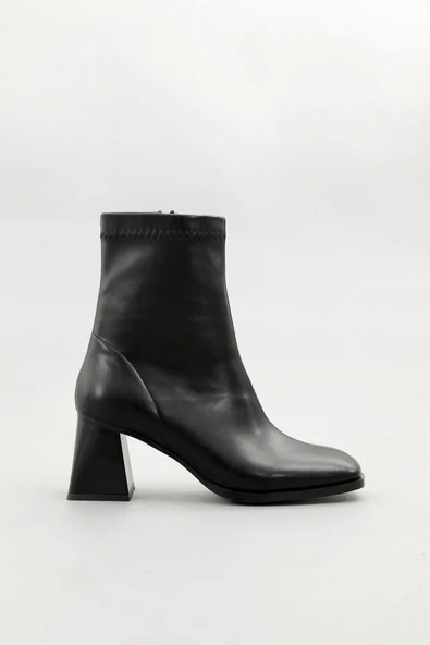 Lio Shoes Kadın Bot Siyah Kalın Topuklu Streç Boots 40 - 3