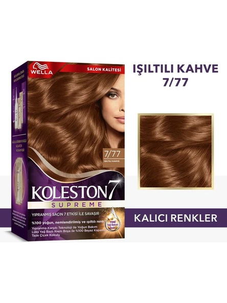 Koleston Supreme Kit 7/77 Işıltılı Kahve - Resim 2