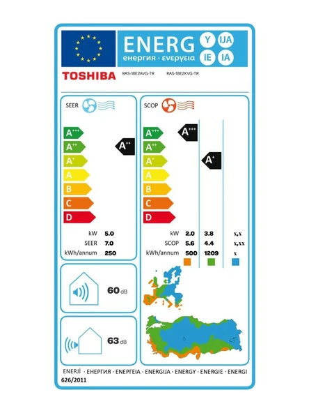 Toshiba Seiya Plus A++ 18.000 BTU/H DC İnverter Duvar Tipi Klima - Resim 2