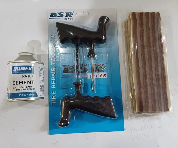 Dubleks Lastik Tamir Kiti, Fitil Atma, Kanal Açıcı, 30 Adet Uzun Amerikan Fitil ve İlaç ürün görseli