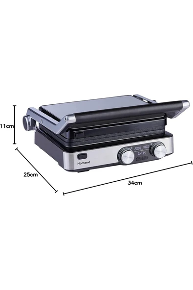 HOMEND GRILLIANT 1340H INOX TOST MAKİNESİ ürün görseli