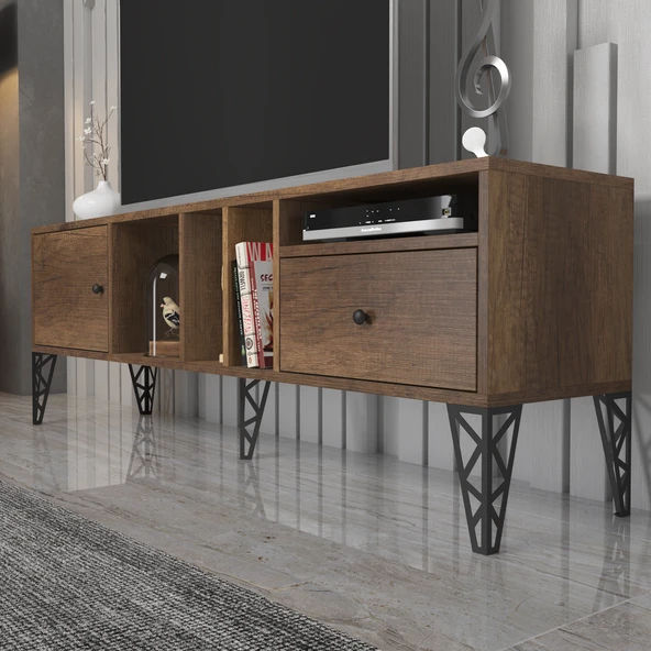 Hunerika Boldie 2 kapaklı tv ünitesi-Barok-Minifiks Bağlantılı - 2