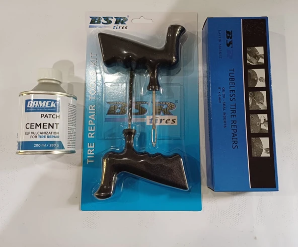 Dubleks Lastik Tamir Kiti, Fitil Atma, Kanal Açıcı, 25 Adet Uzun Fitil ve İlaç ürün görseli