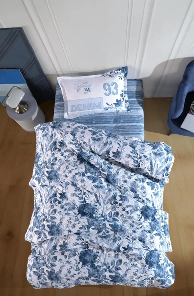 Clasy Tek Kişilik Dört Mevsim Set Mavi Mavi ürün görseli