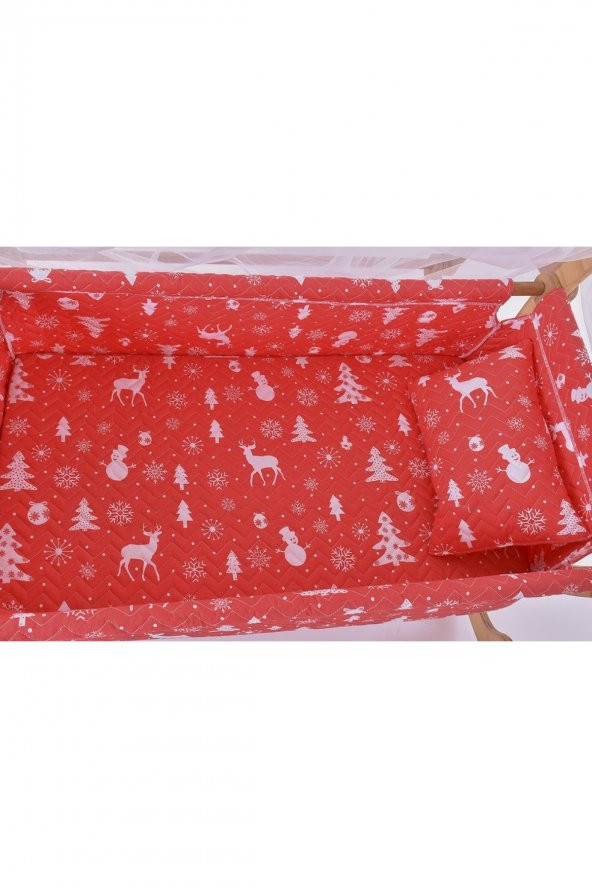 Aygün Serisi Anne Yanı, Yerde Sallamalı Bebek Beşiği / Beyaz Kar Tanesi (Christmas Miracle White) - 6