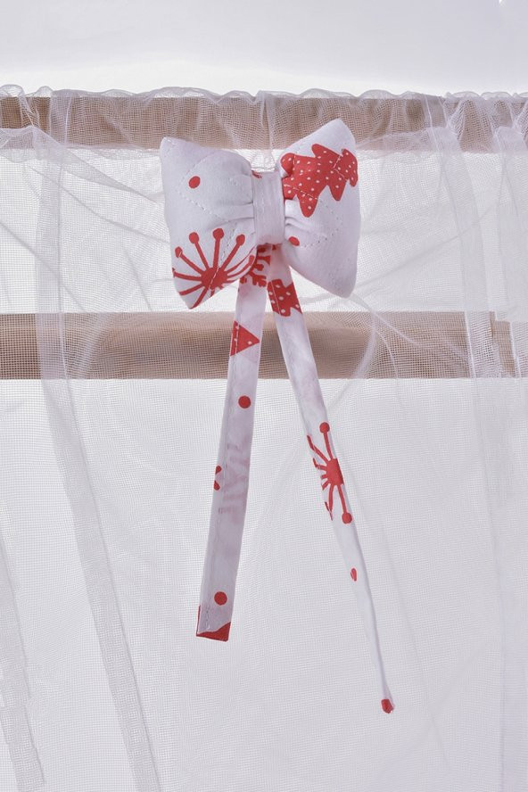 Cansu Serisi Anne Yanı, Yerde Sallamalı Bebek Beşiği / Kırmızı Kar Tanesi (Christmas Miracle Red) - 7