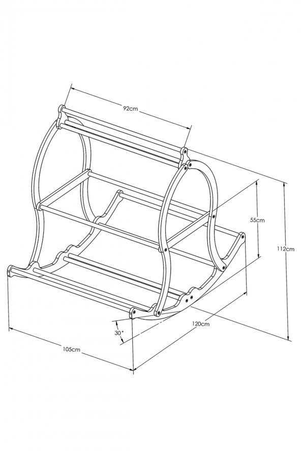 Cansu Serisi Anne Yanı, Yerde Sallamalı Bebek Beşiği / Kırmızı Kar Tanesi (Christmas Miracle Red) - 8