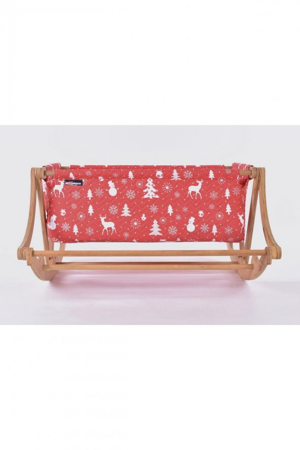 Feyzan Serisi Anne Yanı, Yerde Sallamalı Bebek Beşiği / Beyaz Kar Tanesi (Christmas Miracle White) - 2