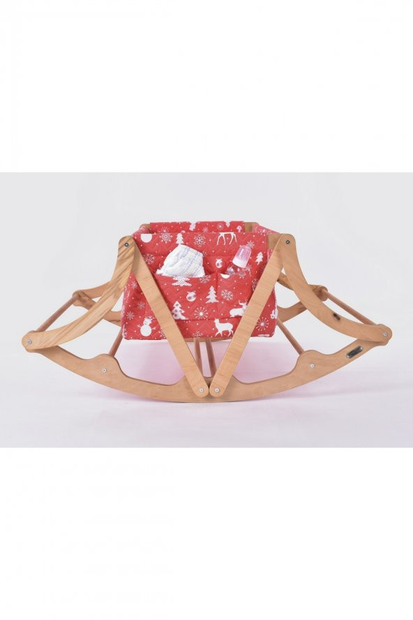 Feyzan Serisi Anne Yanı, Yerde Sallamalı Bebek Beşiği / Beyaz Kar Tanesi (Christmas Miracle White) - 3
