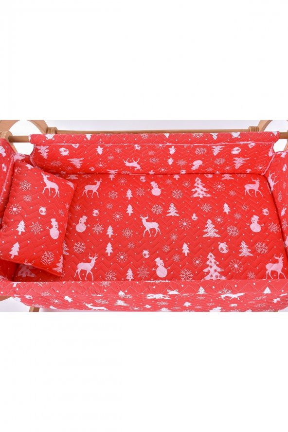 Feyzan Serisi Anne Yanı, Yerde Sallamalı Bebek Beşiği / Beyaz Kar Tanesi (Christmas Miracle White) - 5