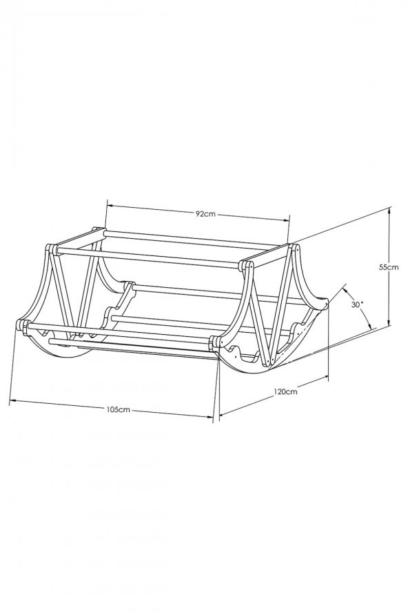 Feyzan Serisi Anne Yanı, Yerde Sallamalı Bebek Beşiği / Beyaz Kar Tanesi (Christmas Miracle White) - 6