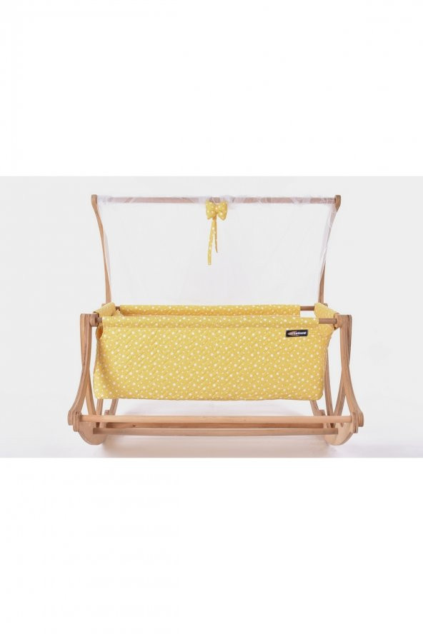 Yakut Serisi Anne Yanı, Yerde Sallamalı Bebek Beşiği / Sarı Yıldızlar (Little Stars Yellow) - 2