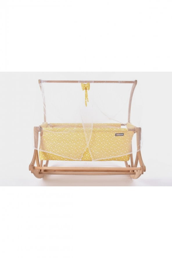 Yakut Serisi Anne Yanı, Yerde Sallamalı Bebek Beşiği / Sarı Yıldızlar (Little Stars Yellow) - 3