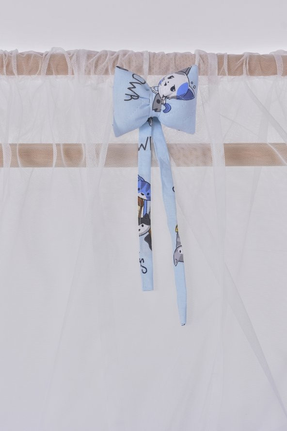 Tuana Serisi Anne Yanı, Yerde Sallamalı Bebek Beşiği / Mavi Çılgın Kediler (Crazy Cat Boys Blue) - 7