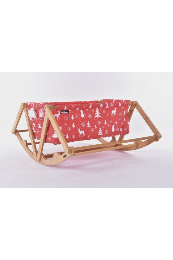 Likya Serisi Anne Yanı, Yerde Sallamalı Bebek Beşiği / Beyaz Kar Tanesi (Christmas Miracle White)