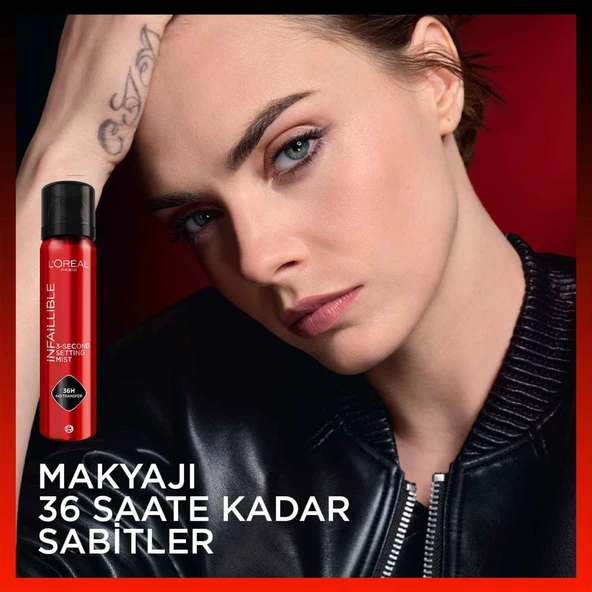 L'Oréal Paris Infaillible 3-Second Jumbo Makyaj Sabitleme Spreyi - Resim 5