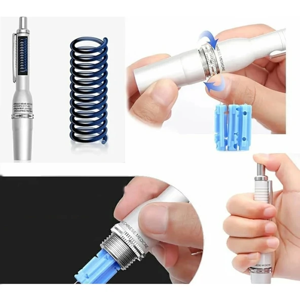 pilelistore Hacamat kalemi 3 İğneli 100 Adet İğne Hediyeli