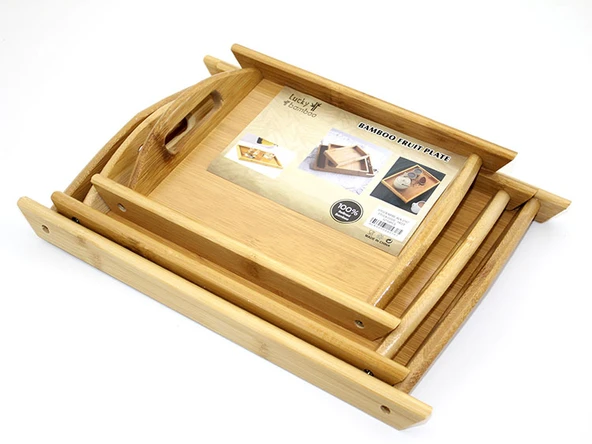 3'lü Bambu Tepsi (Model 2) ürün görseli 1