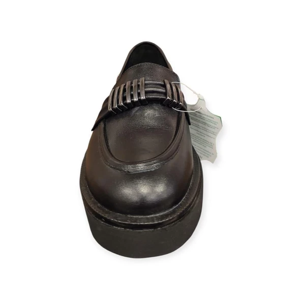 VENÜS 2411551K KALIN TABAN TOKALI LOAFER DERİ KADIN AYAKKABI - Resim 11