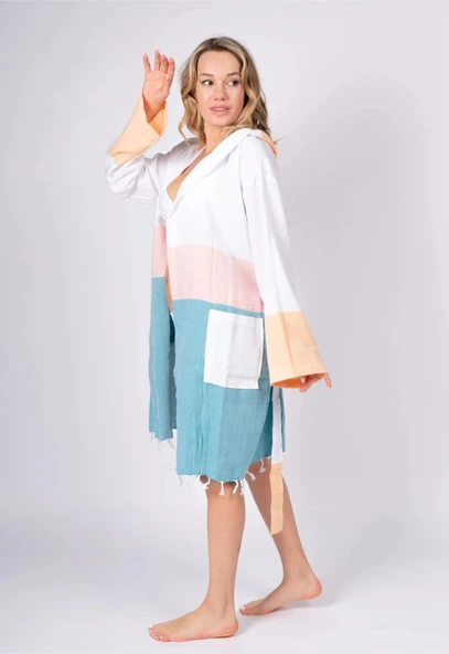 bnb %100 Pamuk Peştemal Bornoz - 3