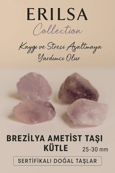 Sertikalı Brezilya Ametist Doğal Taş Kütle 25 30 mm Kaygı ve Stresi Azaltır ürün görseli