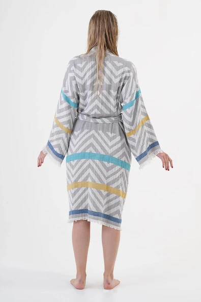 Amos %100 Pamuk Tasarım Bornoz - 2