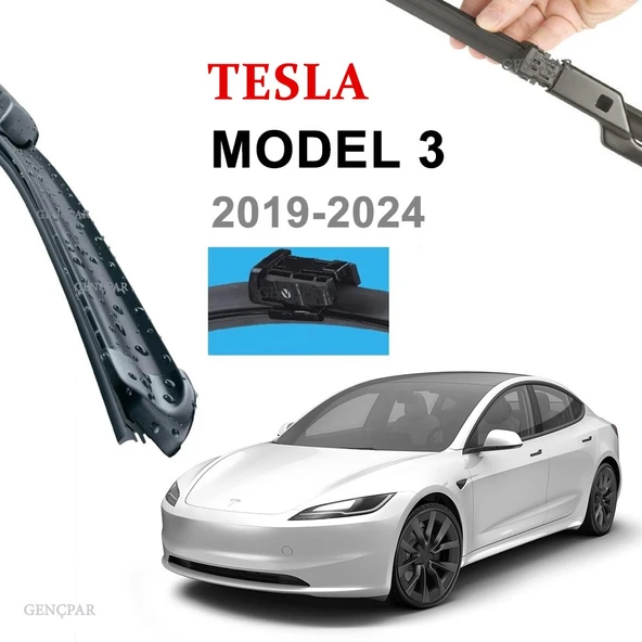 TESLA MODEL 3 ÖN SİLECEK TAKIMI (2 ADET) 2019-2024 ürün görseli 1