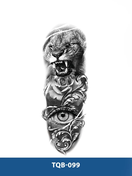 TQB-099 KAPLAN VE GÖZ DESEN GEÇİCİ KOL DÖVMESİ-TATTO ürün görseli