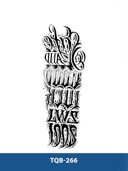 TQB-266 YAZILI GEÇİCİ KOL DÖVMESİ-TATTO ürün görseli