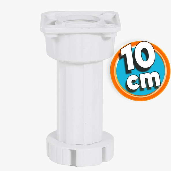 Mobilya Baza Mutfak Dolap Masa Puf Sehpa TV Ünitesi Ayağı Ayarlanabilir 10 cm Beyaz Ayak (8 Adet) - Resim 5