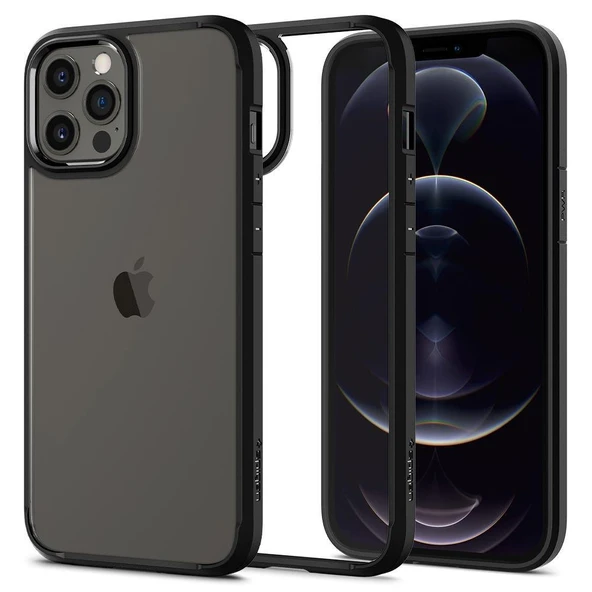 Spigen iPhone 12 / iPhone 12 Pro ile Uyumlu Kılıf Ultra Hybrid Matte Black - Resim 2