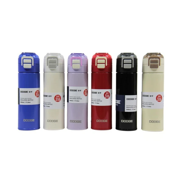 Dodge Çift Kullanımlı Kapak Çelik Matara 400 Ml. Ddg-Db-24515-400 Krem - Resim 4