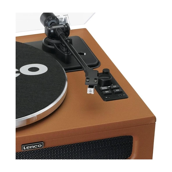 LS-430BN 4 Dahili Hoparlörlü Bluetoothlu Pikap Plak Çalar Kahverengi - Resim 4