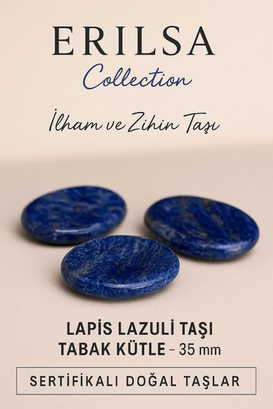 Sertifikalı Lapis Lazuli Taşı Kase Kütle 35 mm - Doğal İlham ve Zihin Taşı ürün görseli