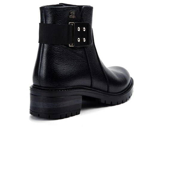 VENÜS 3309-1K KISA TOPUK KAYMAZ GÜNLÜK DERİ KADIN BOT - Resim 5