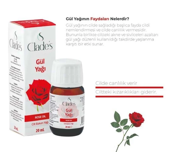Clades Gül Yağı 20 Ml - Resim 2
