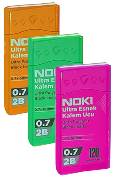 Kalem Ucu 120 li 0.7 mm 2B 3 Paket Noki Çoklu Versatil Kalem Uç Mekanik Uçlu Otomatik Kurşun Kalem Ucu 60 mm Yumuşak