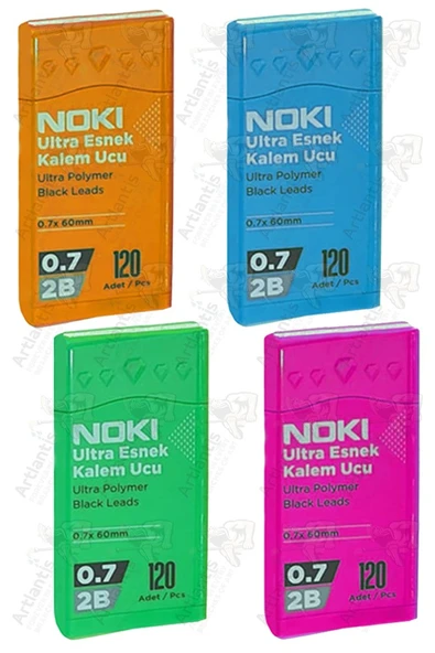 Kalem Ucu 120 li 0.7 mm 2B 4 Paket Noki Çoklu Versatil Kalem Uç Mekanik Uçlu Otomatik Kurşun Kalem Ucu 60 mm Yumuşak